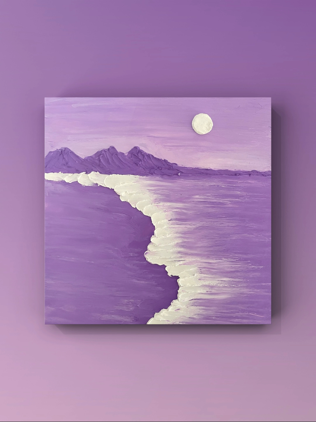 油画棒|莫兰迪色系海浪(视频教程)新手入门