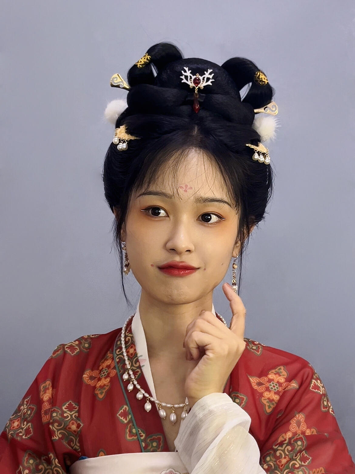 可爱唐制汉服发型来啦