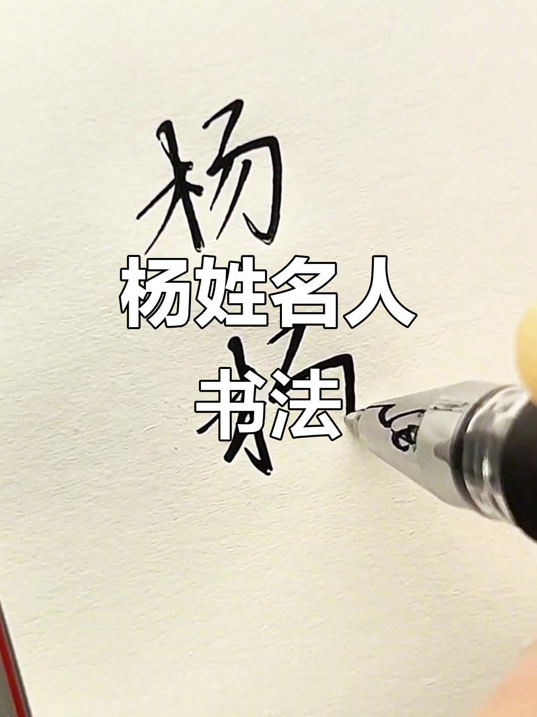 练字如面,杨姓行楷手写展示