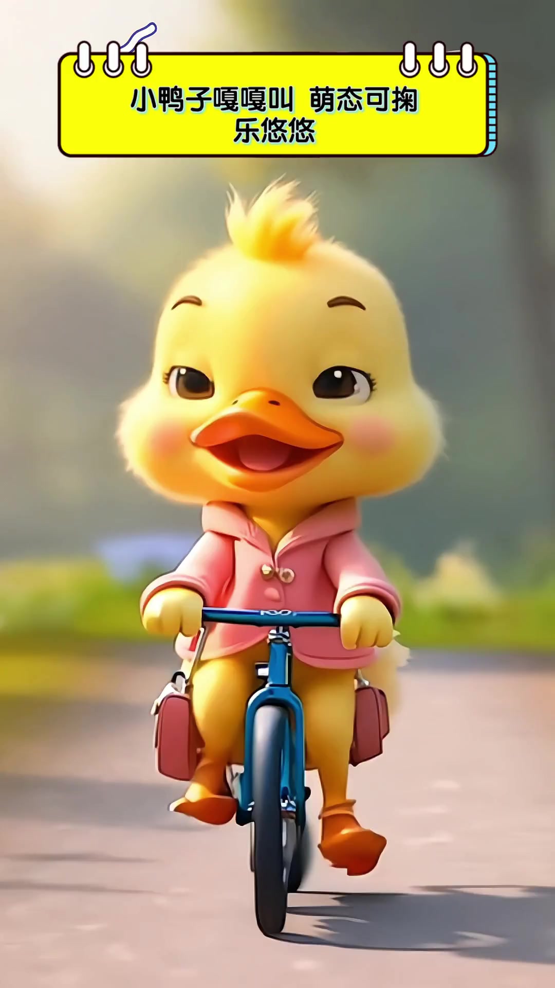 小鸭子嘎嘎叫,萌态可掬,乐悠悠