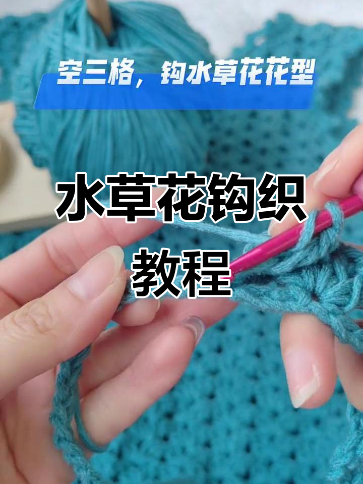 简单步骤学会水草花钩织,打造独特花纹