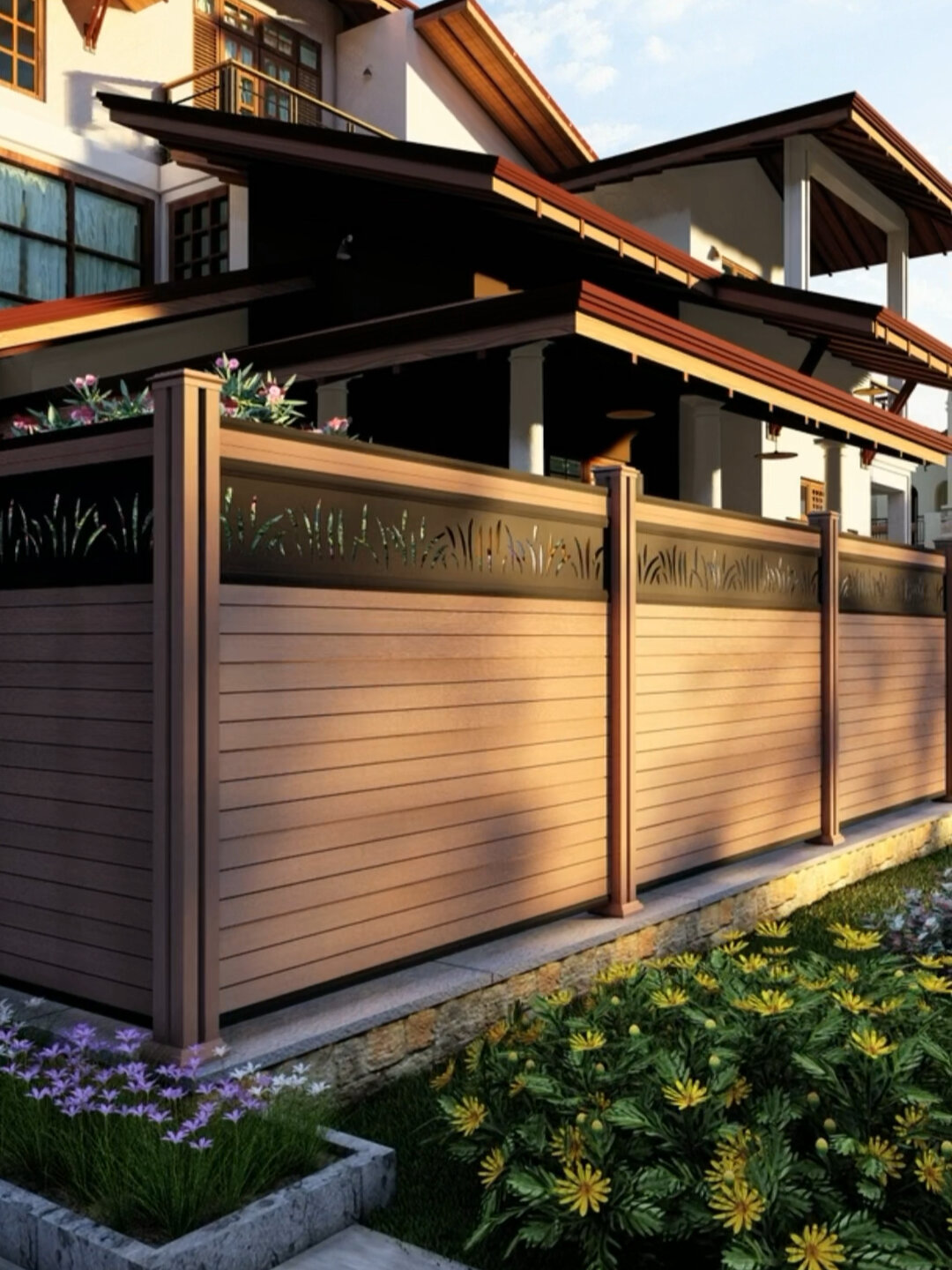 花园围栏围墙这么做,把邻居们都惊艳到了