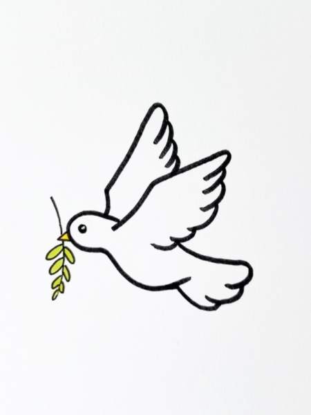 和平鸽子简笔画教程来啦,超简单一看就会-度小视