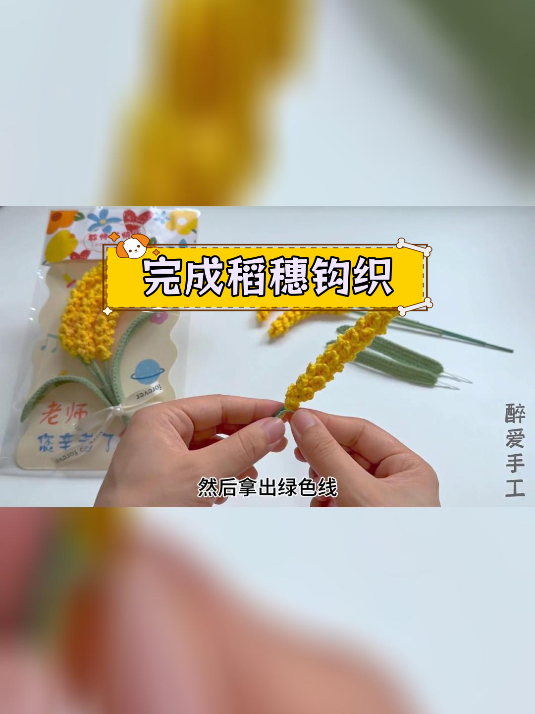 钩针水稻麦穗图解图片