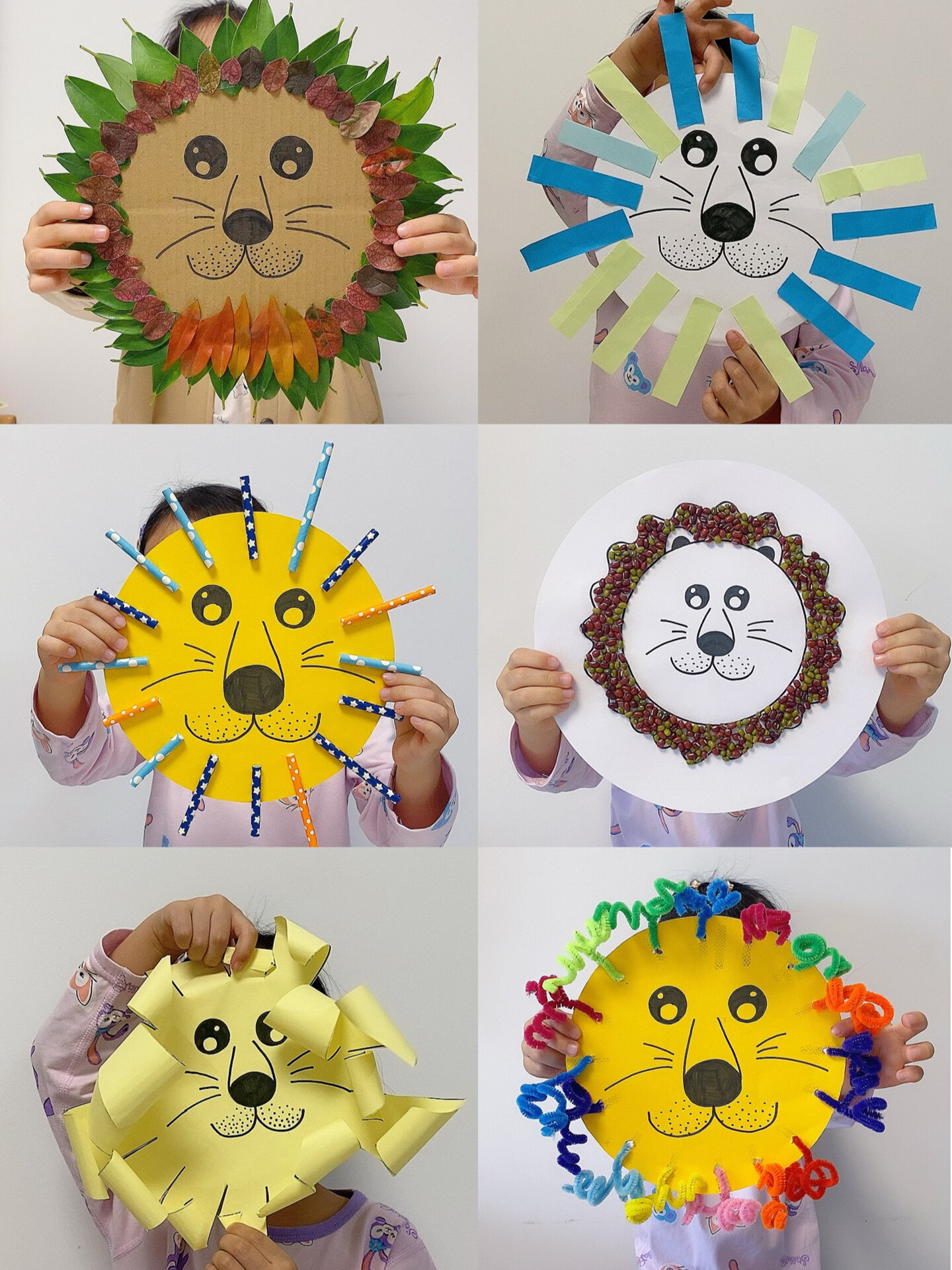 艺术启蒙|小狮子的新发型儿童创意美术手工