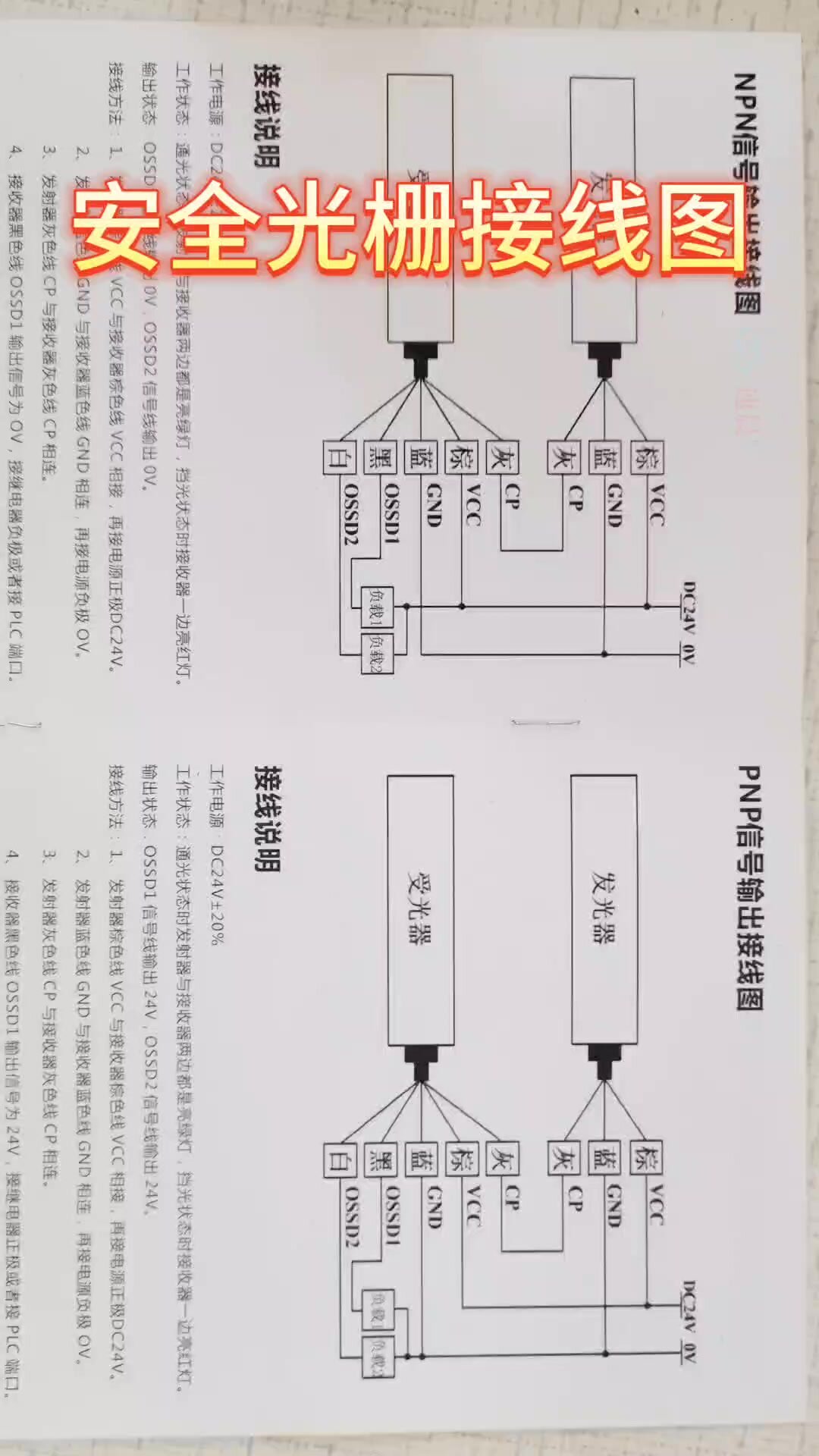 安全光栅接线图