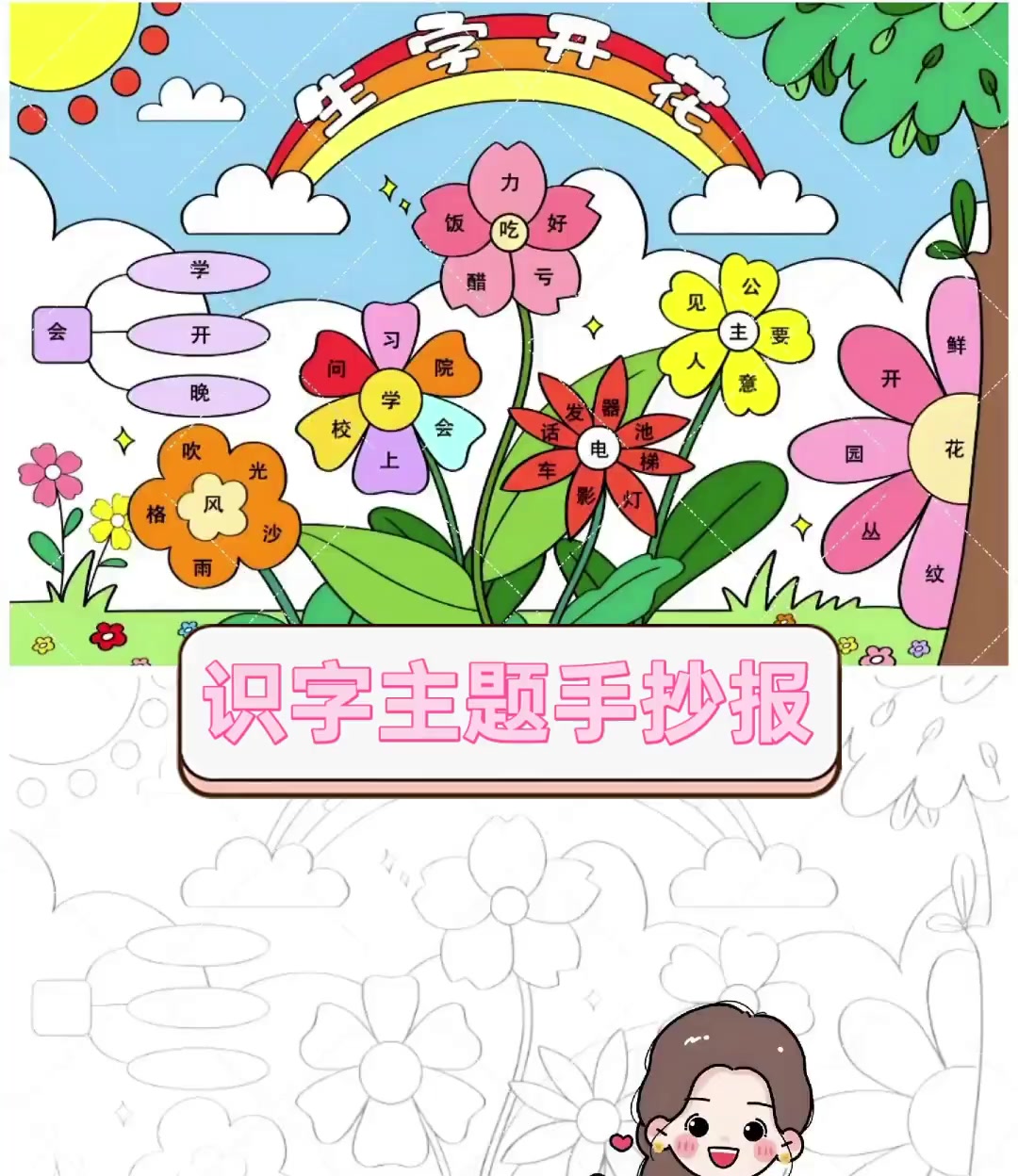 识字主题手抄报