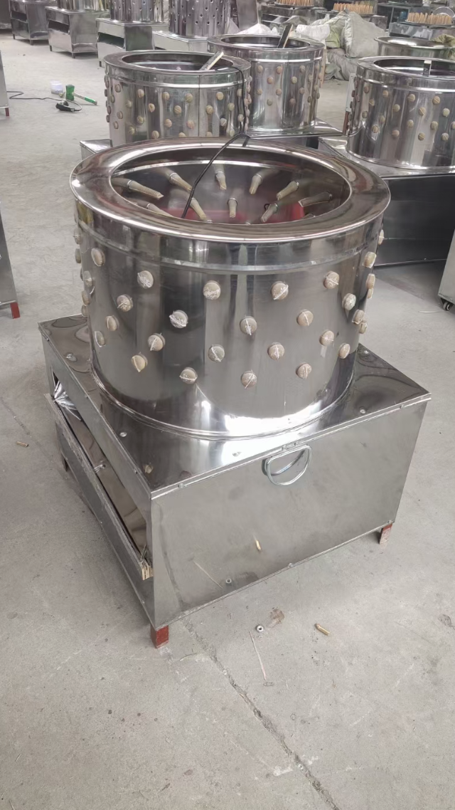 小型打毛机全自动鸡鸭鹅拔毛机器600型鸡脱毛机-度小视