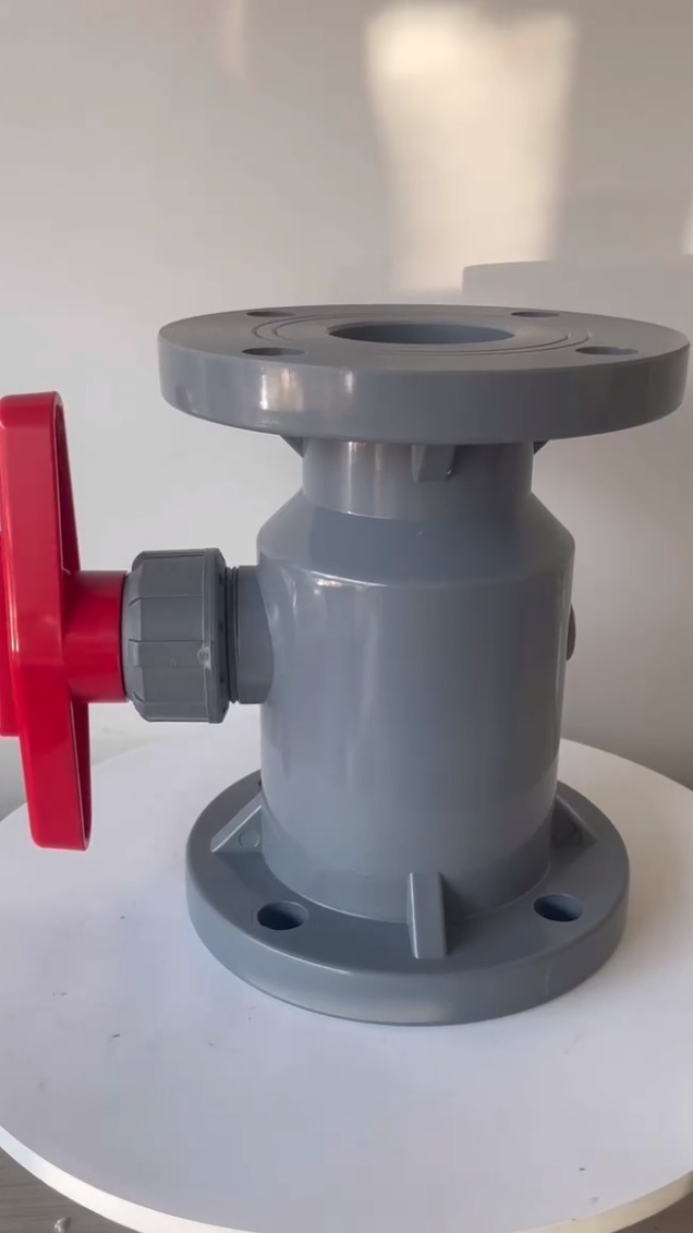 cpvc法兰塑料球阀 耐酸碱 耐温90度