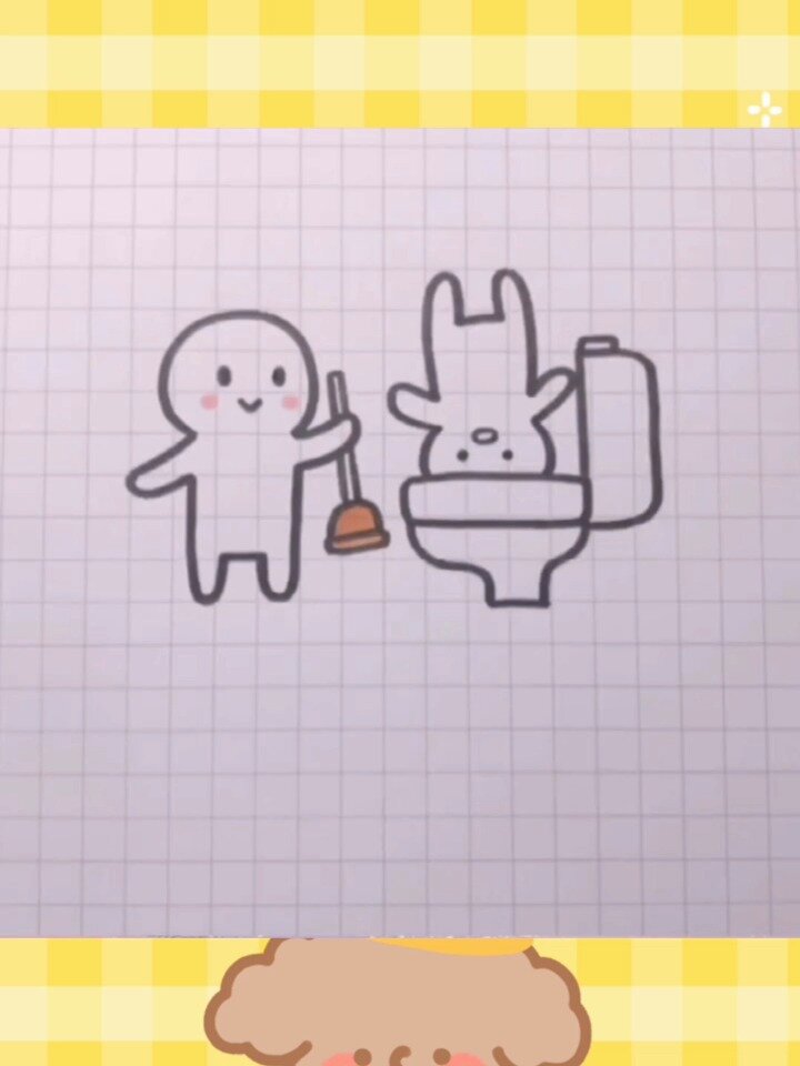 搞怪小人简笔画