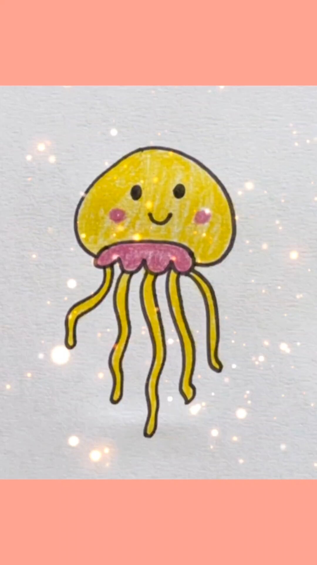 简单的水母简笔画