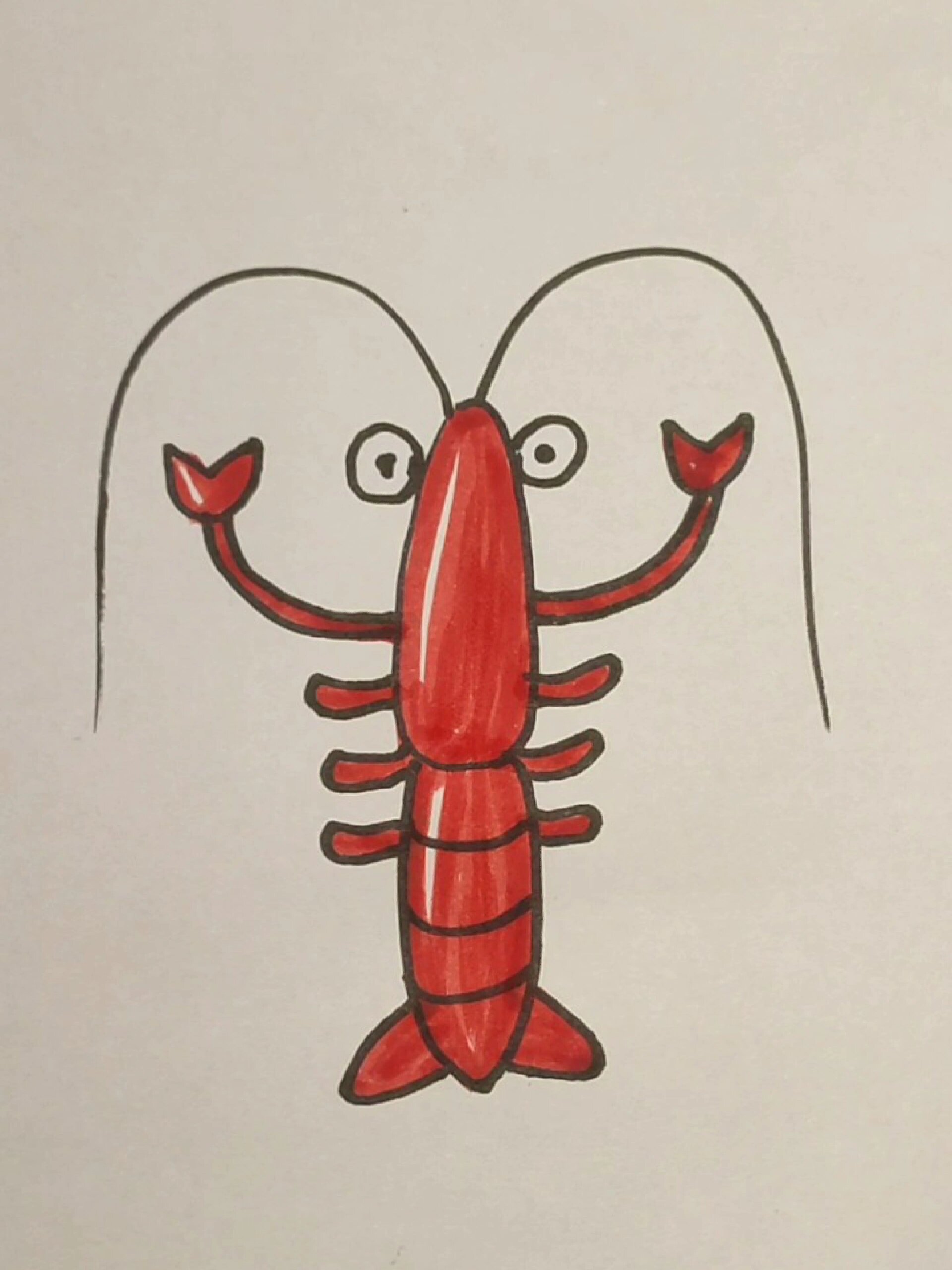 虾简笔画,一学就会,一起来来动动手吧