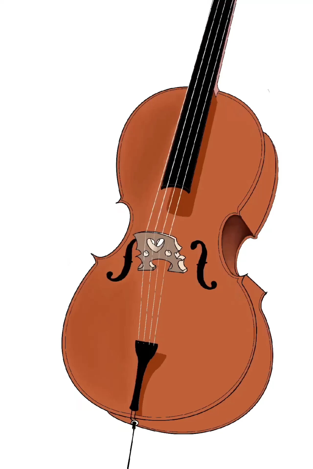 画了个大提琴