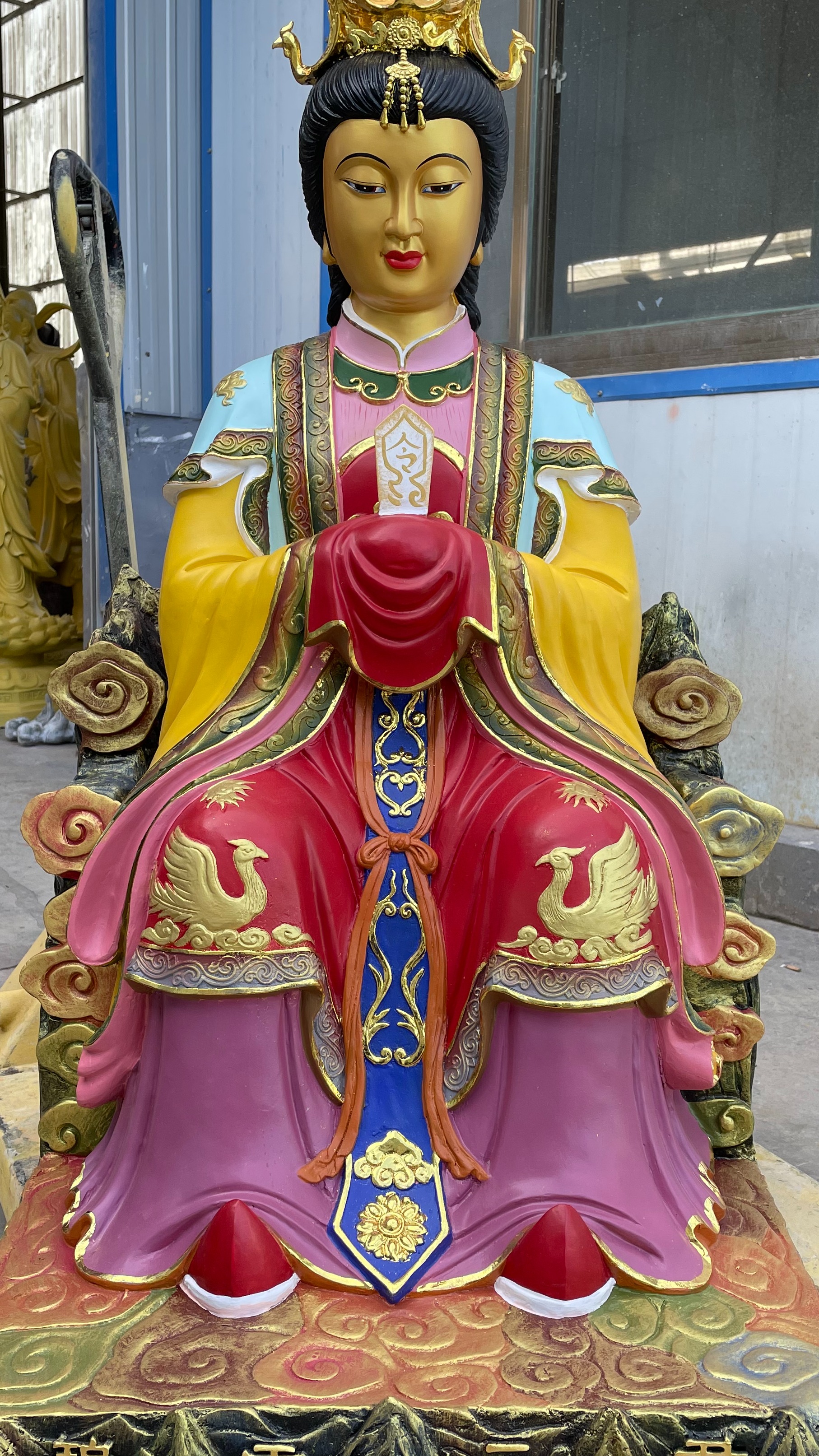 纯铜仿古碧霞元君泰山奶奶像