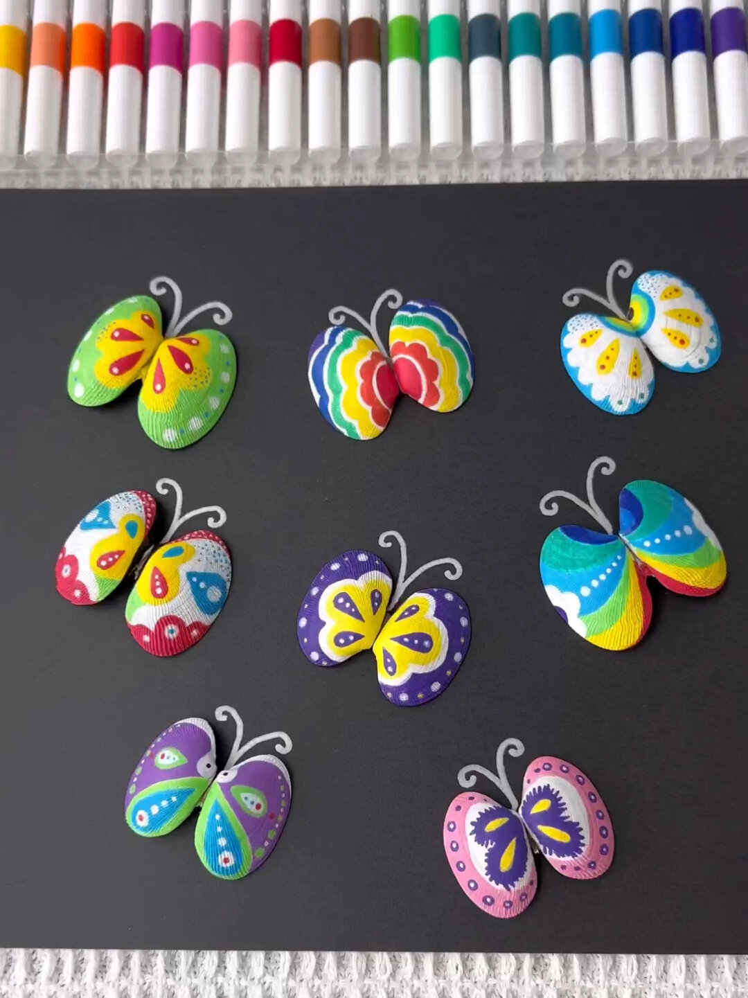 花甲壳画蝴蝶也可以很好看哦