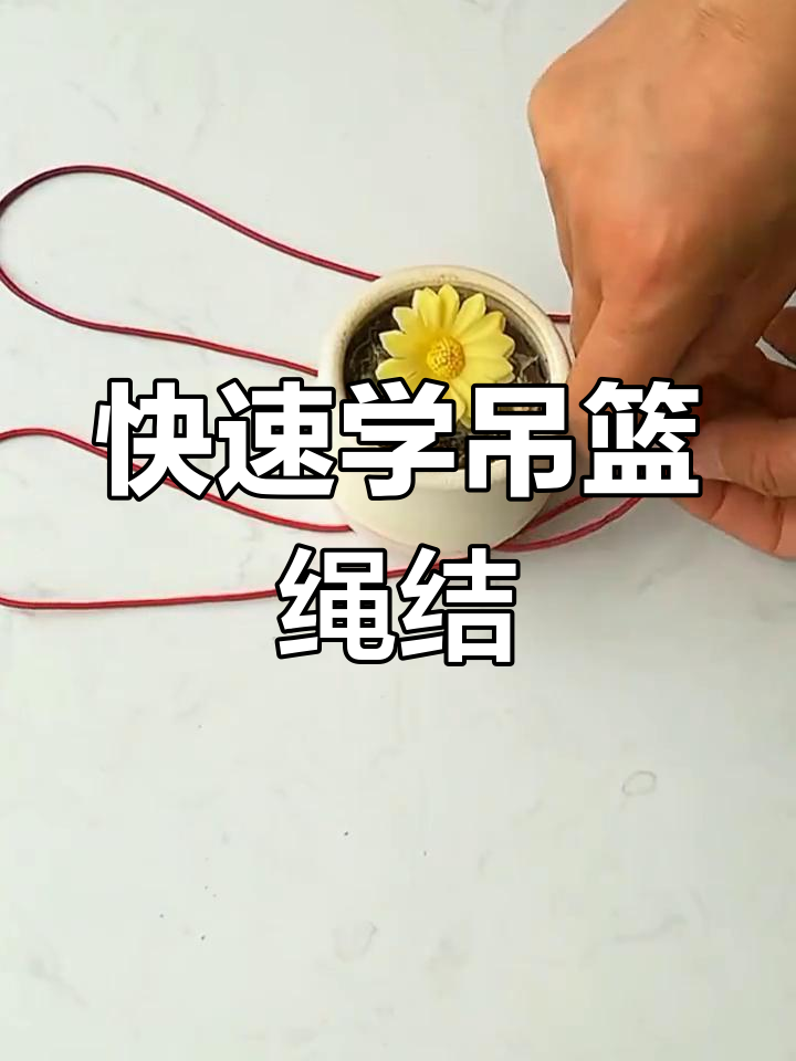 简单实用的吊篮绳结技巧,学会这个花盆轻松挂上去