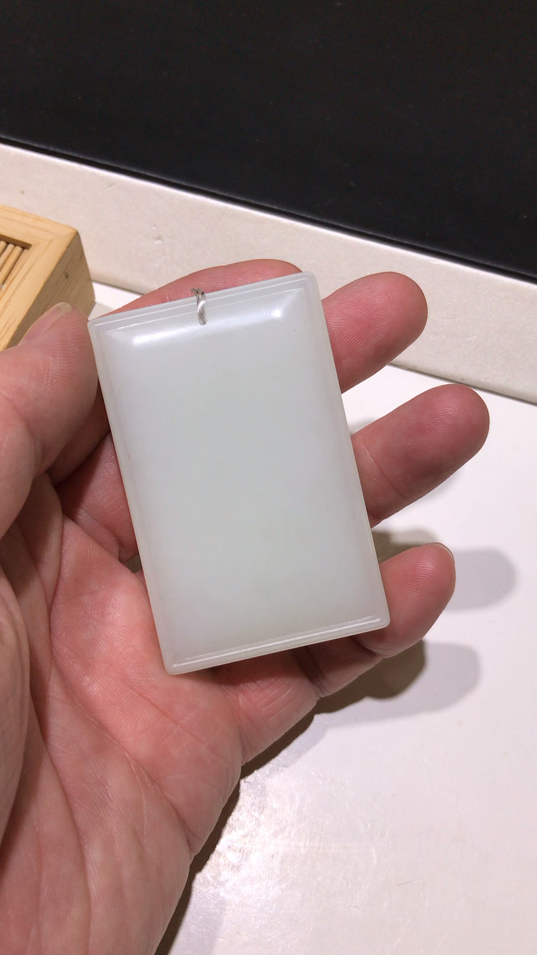 和田玉:平安无事牌,厚,白,大尺寸