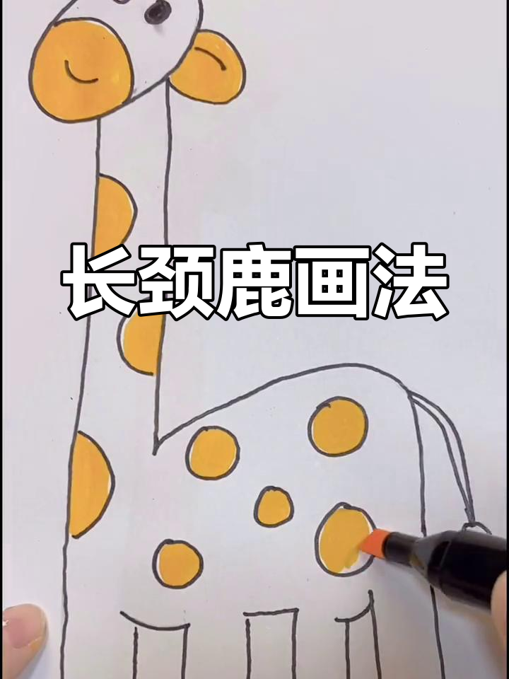 长颈鹿的画法教程图片