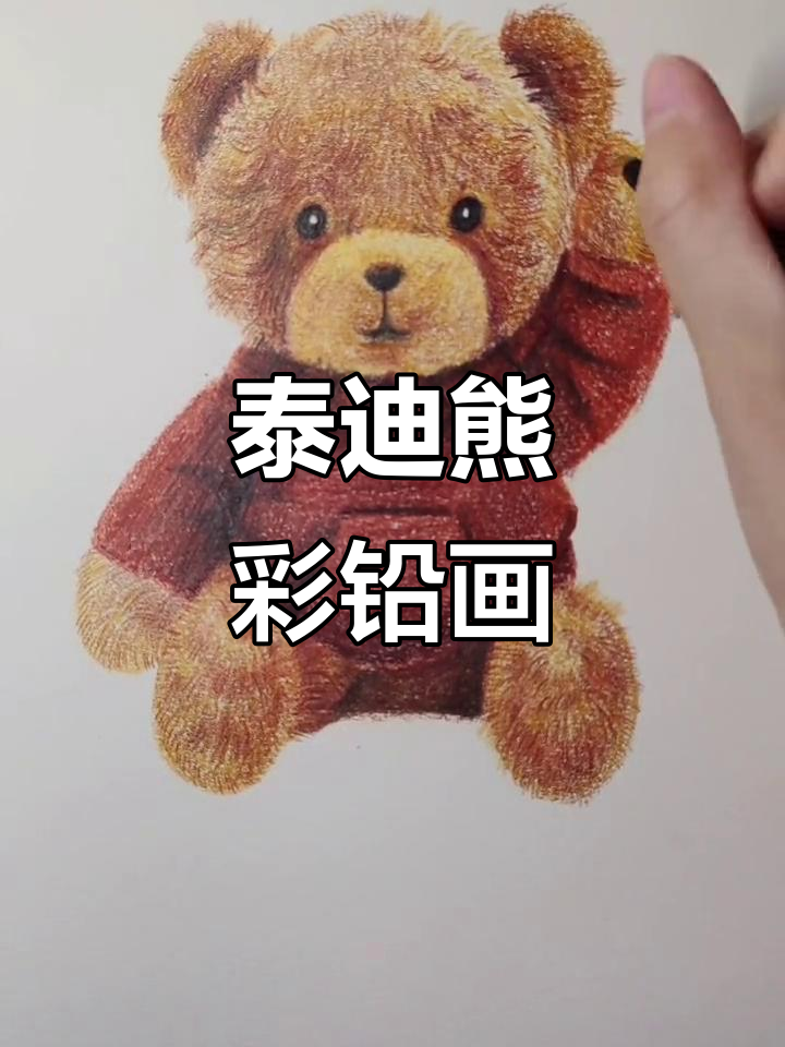 软萌泰迪熊彩铅画,跟我一起画出可爱玩偶!