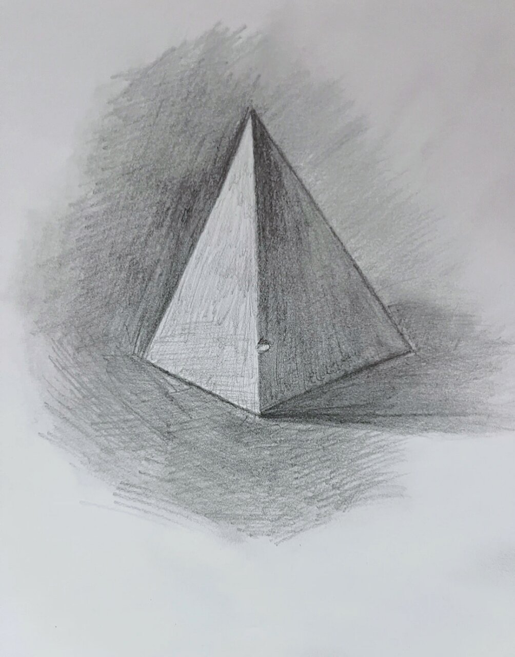 素描绘画三角体