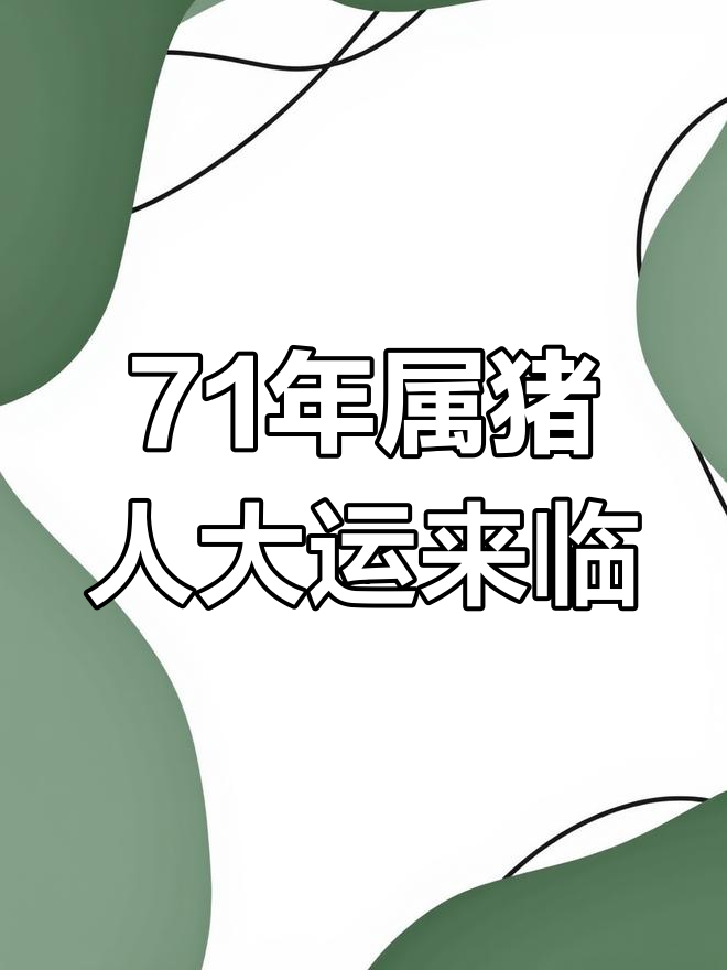 1971年属猪人迎财运大转折,贵人助力事业腾飞