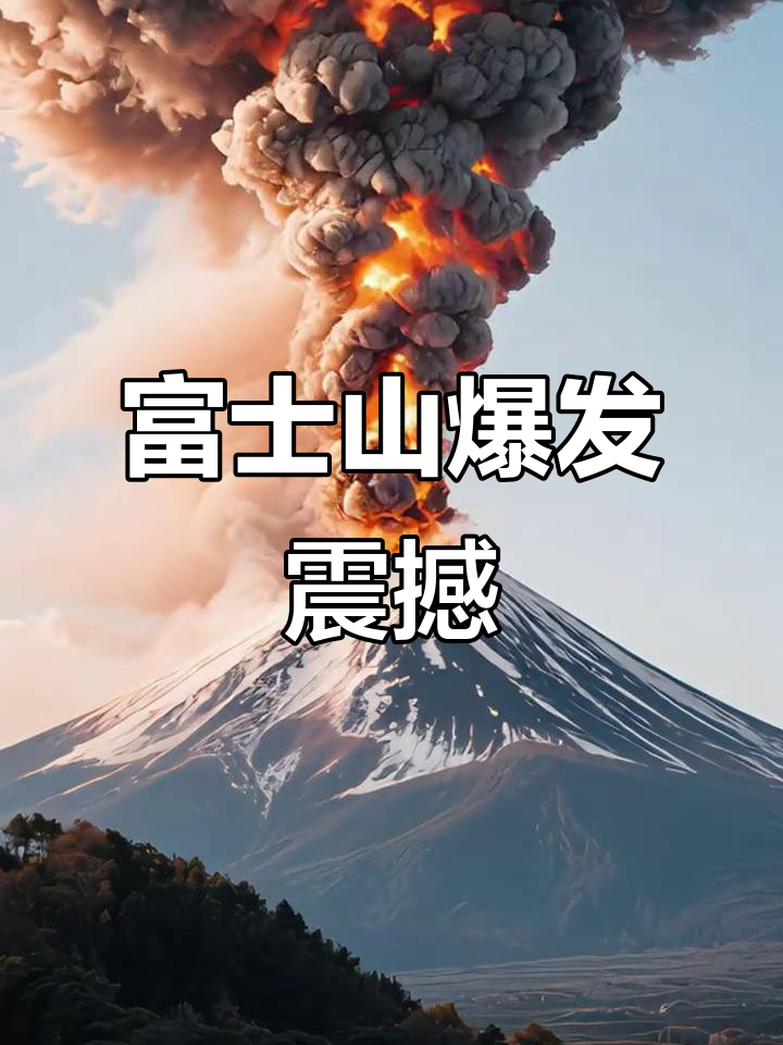富士山火山喷发,震撼场面让人心惊肉跳