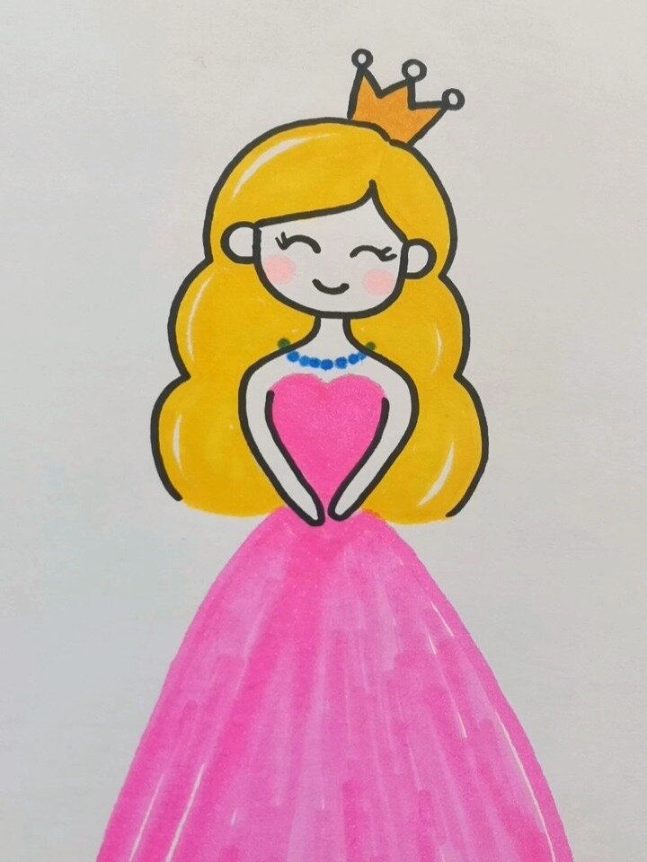 可爱的公主怎么画动漫图片