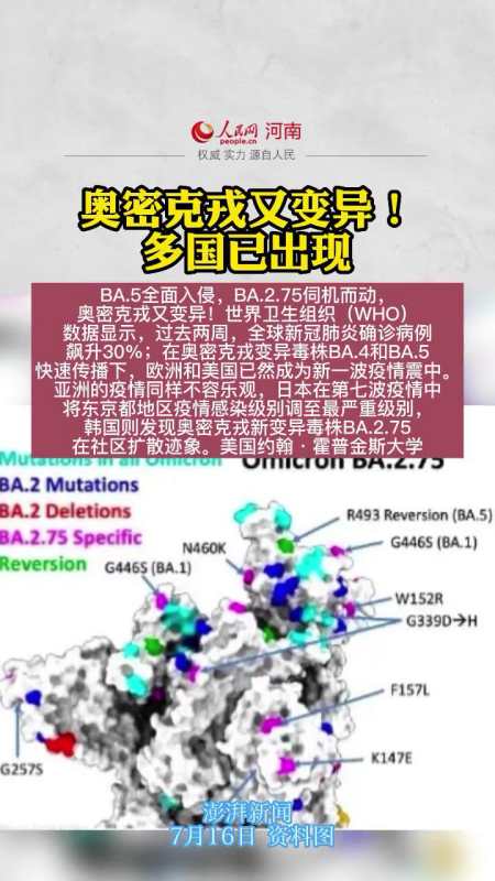 ba5全面入侵ba275伺机而动奥密克戎又变异世界卫生组织who数据显示