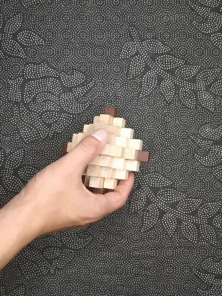 大菠萝 鲁班锁搭法拆解视频教程