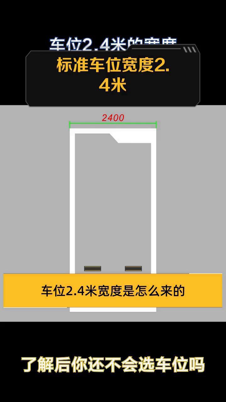 标准车位宽度2.4米