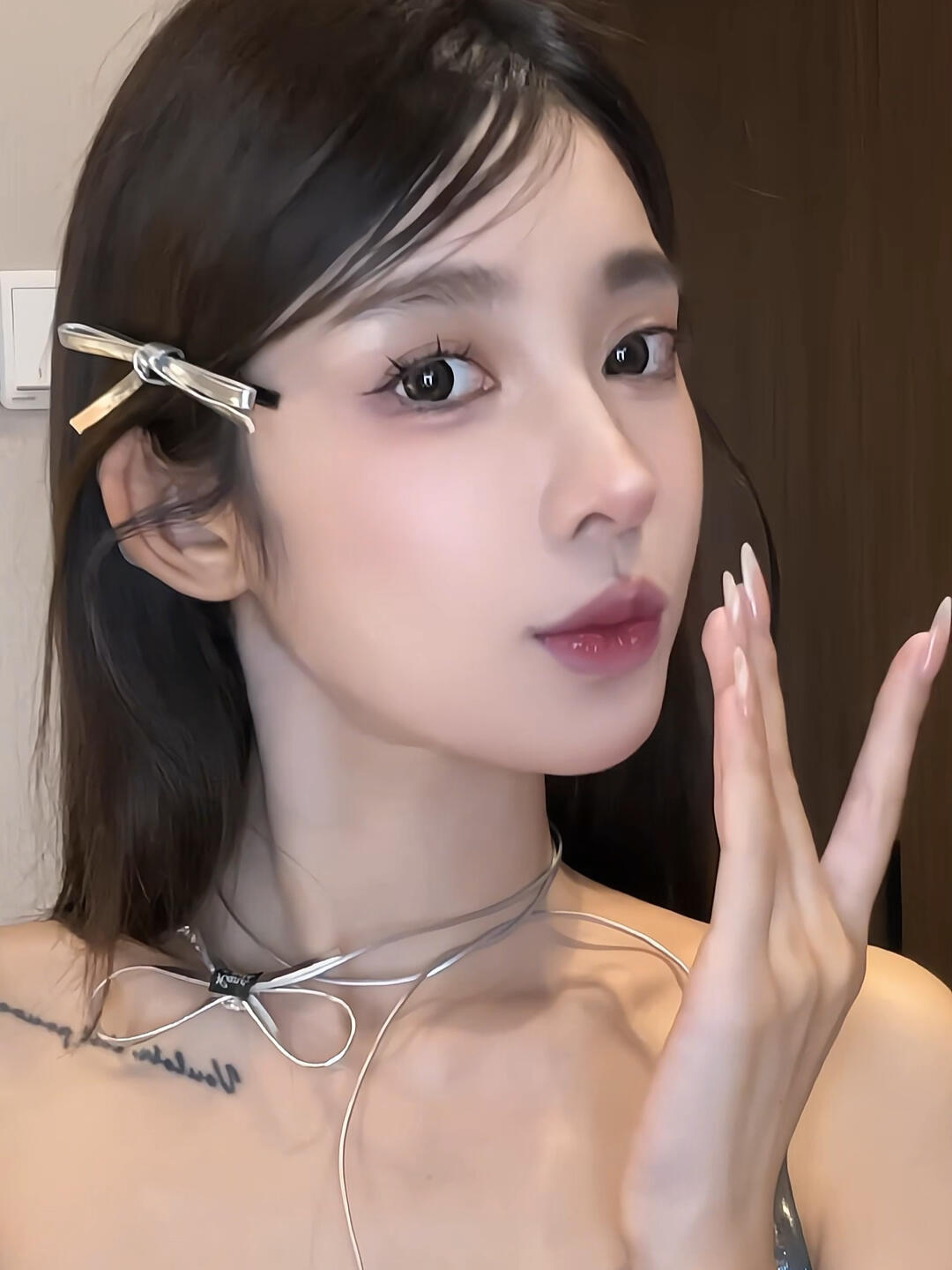 张元英风y2k韩式斜刘海