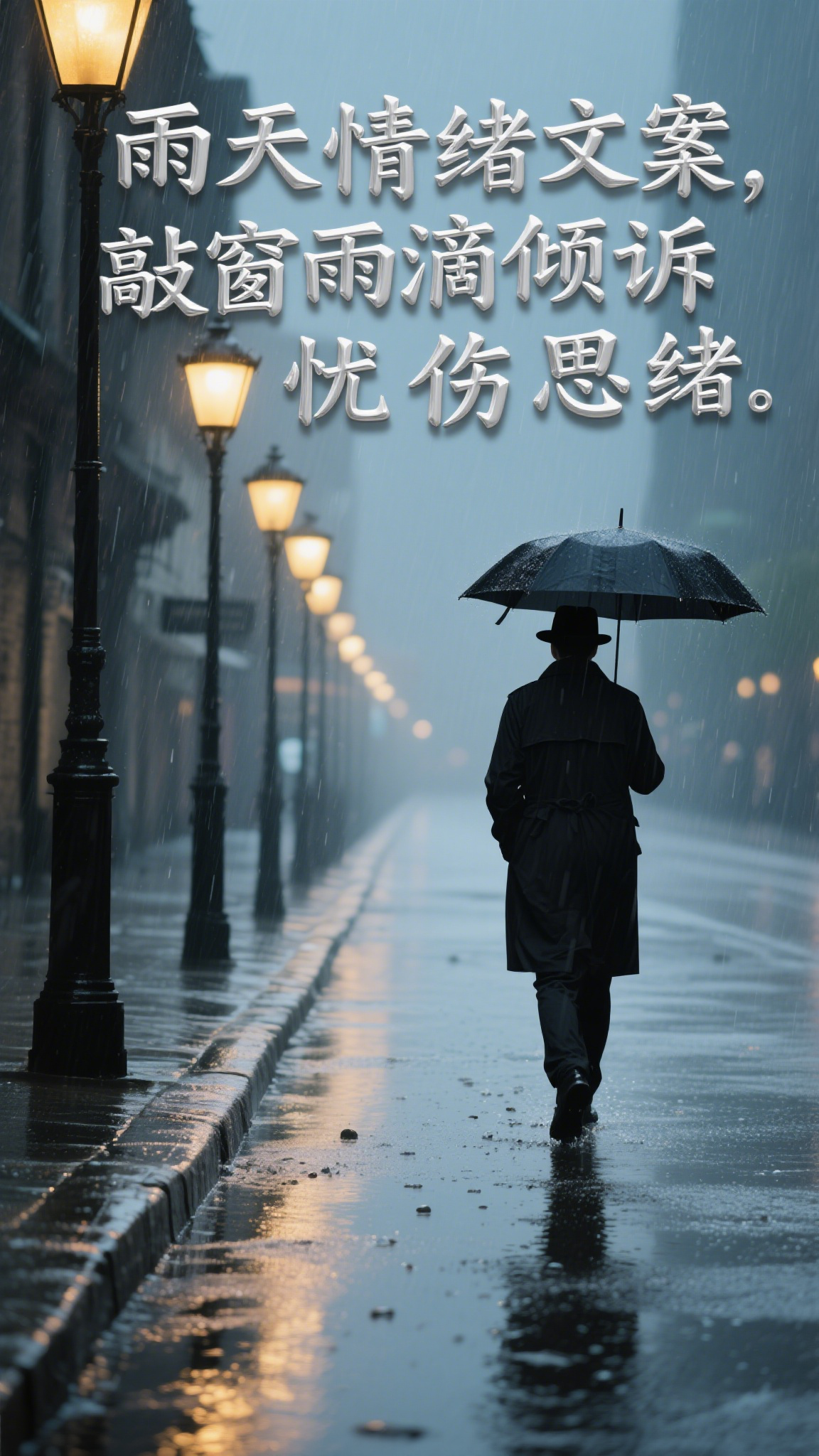 雨天情绪文案,敲窗雨滴倾诉忧伤思绪