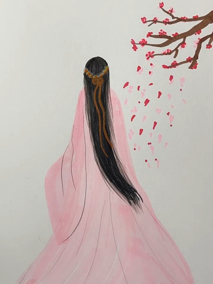 一看就会的古风美女简笔画