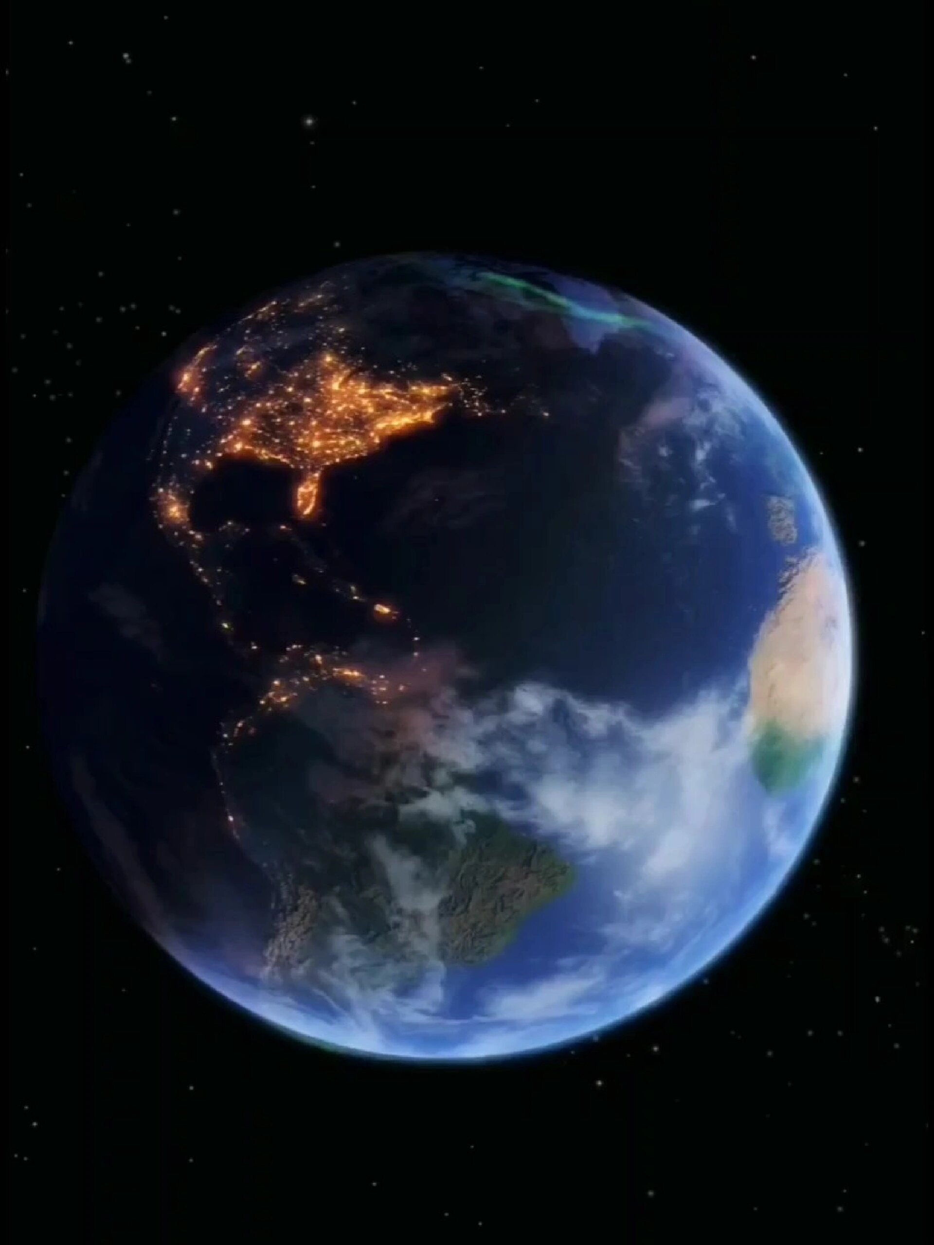 俯瞰地球夜景唯美壁纸高清动态手机壁纸