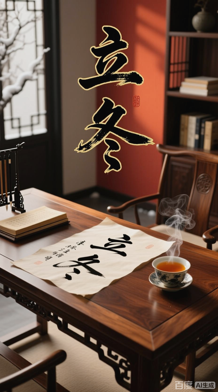 立冬书法,中式雅韵