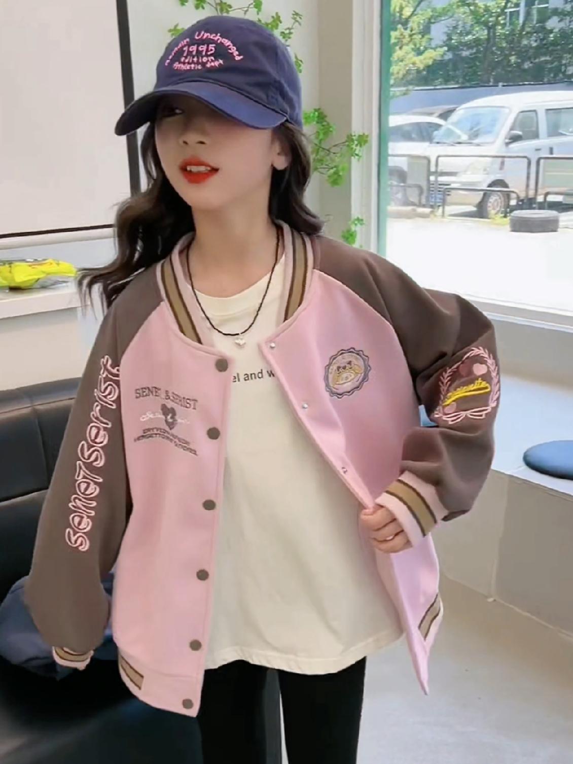女童穿搭 中大童搭配 棒球服外套 潮童穿搭 谁穿谁好看系列