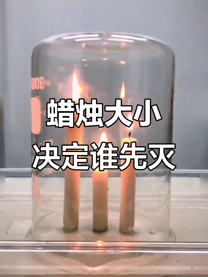 蜡烛燃烧实验:大让小,谁先熄灭?