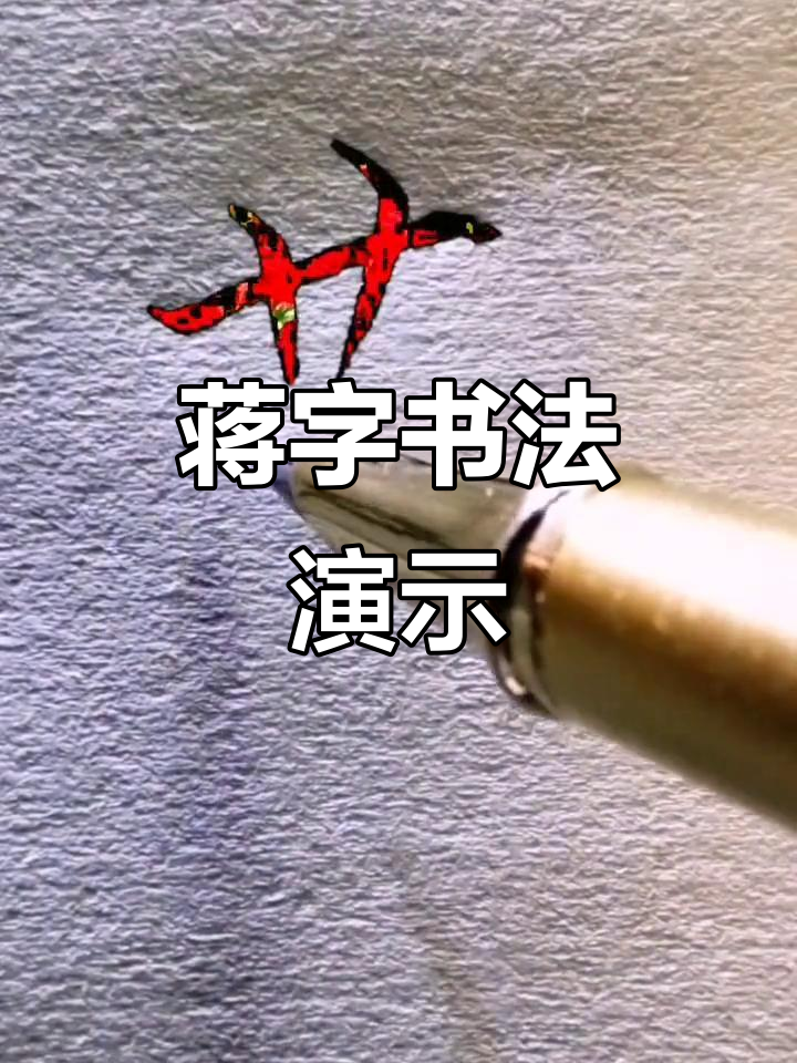 蒋字行书手写,雪师亲笔演绎