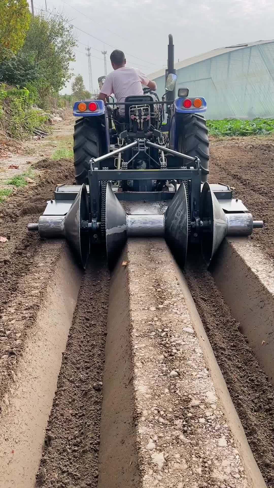 起垄机 农业机械 大葱大姜开沟起垄机-度小视