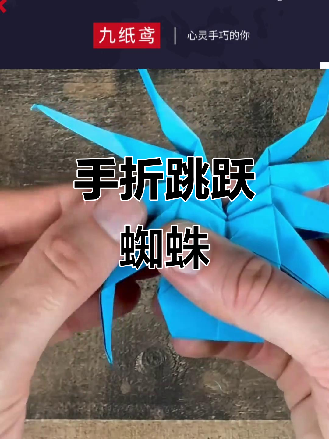 折纸蜘蛛,轻松学会跳动的技巧