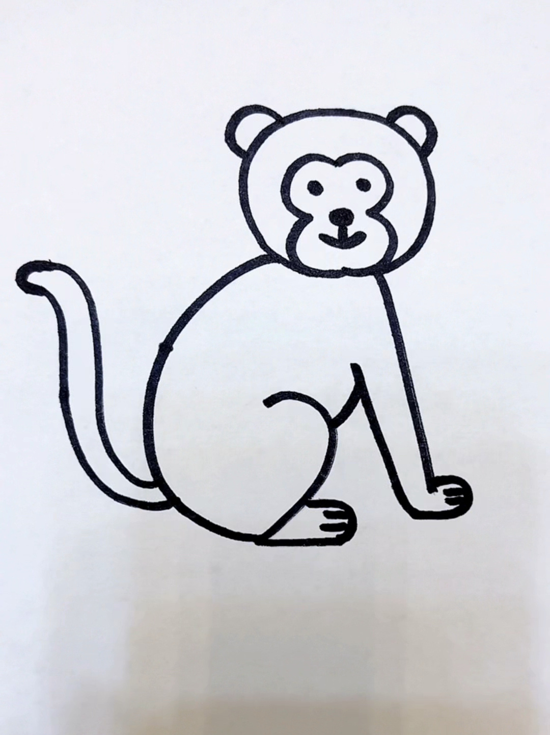 小猴子的简笔画简单图片