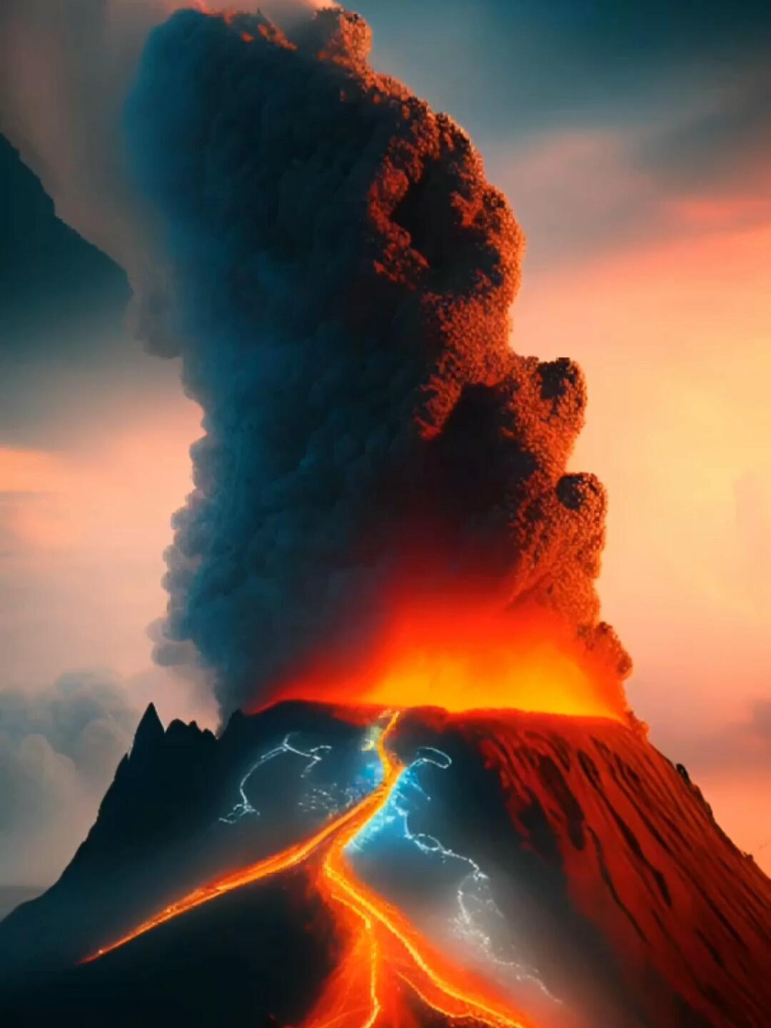 超级火山喷发瞬间,是令人无法忘怀的一幕!