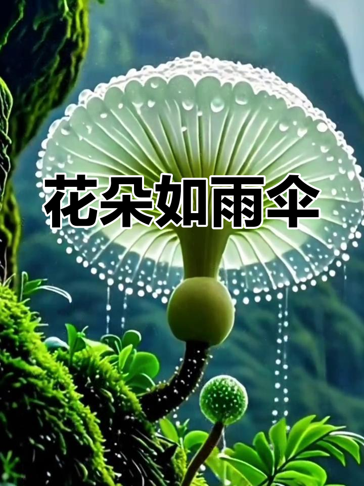这朵花像雨伞一样美丽,简直让人惊艳!