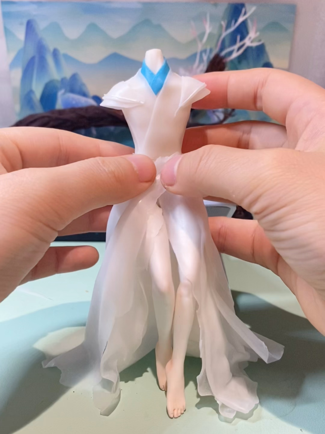 粘土|做一条仙仙的小裙裙过程图