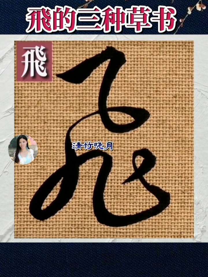 飞的三种草书写法,喜欢可以收藏