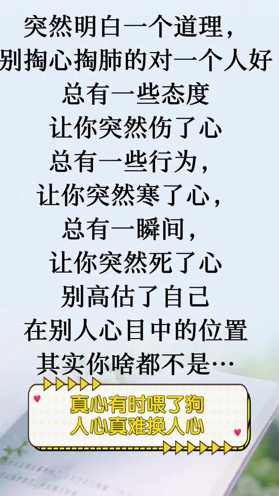 真心有时喂了狗,人心真难换人心