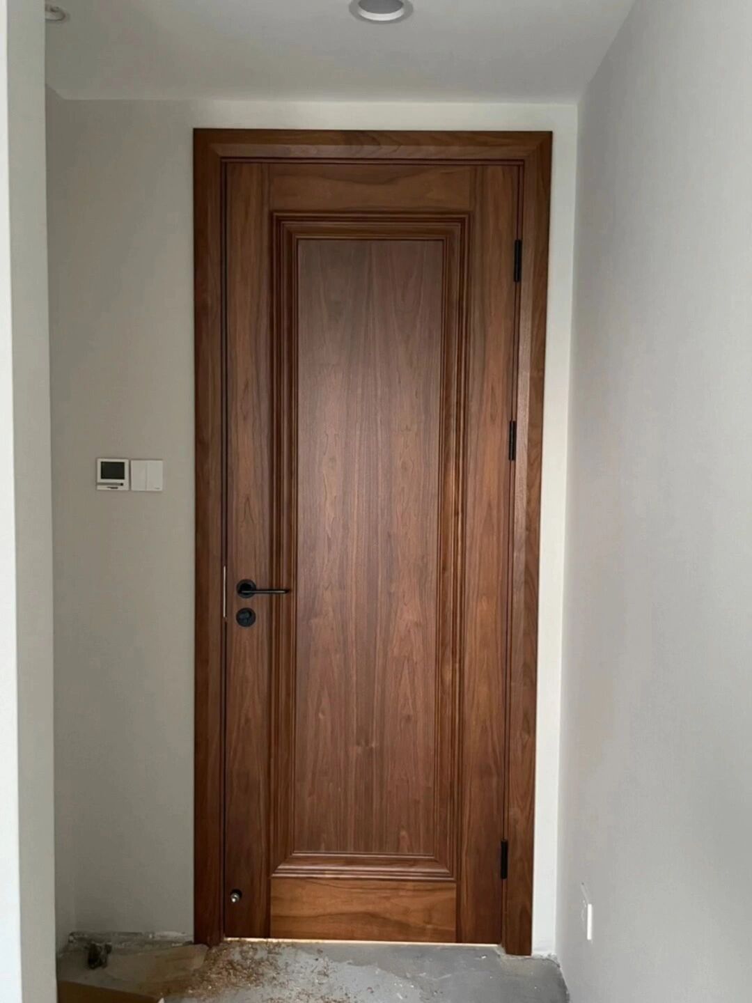 纯实木原木门新中式室内门卧室门房间门-度小视