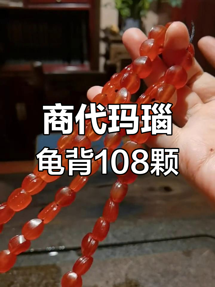 罕见商代玛瑙龟背,108颗完美串珠展示古玉魅力