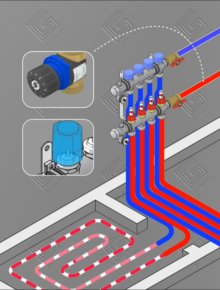 分水器温控阀安装图图片