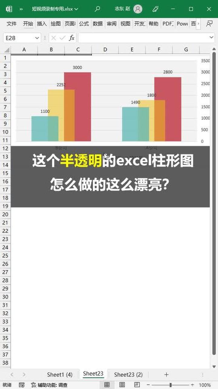 这个超好看的excel柱形图制作方法来啦